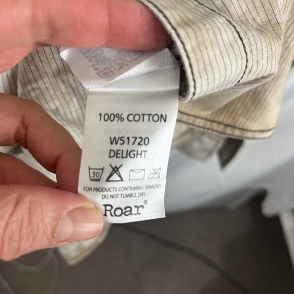 Roar Classic Western-Style Shirt w/ Embroidered Slash Designs Mens Size XXL - Picture 7 of 13